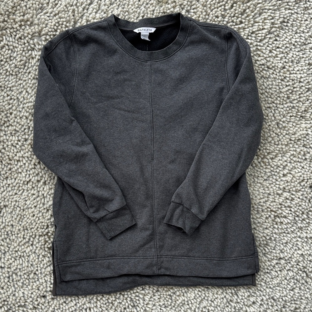 Athleta Charcoal Crewneck Sweater